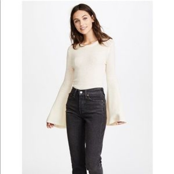 SOLD X J.O.A// bell sleeved sweater - Picture 2 of 8